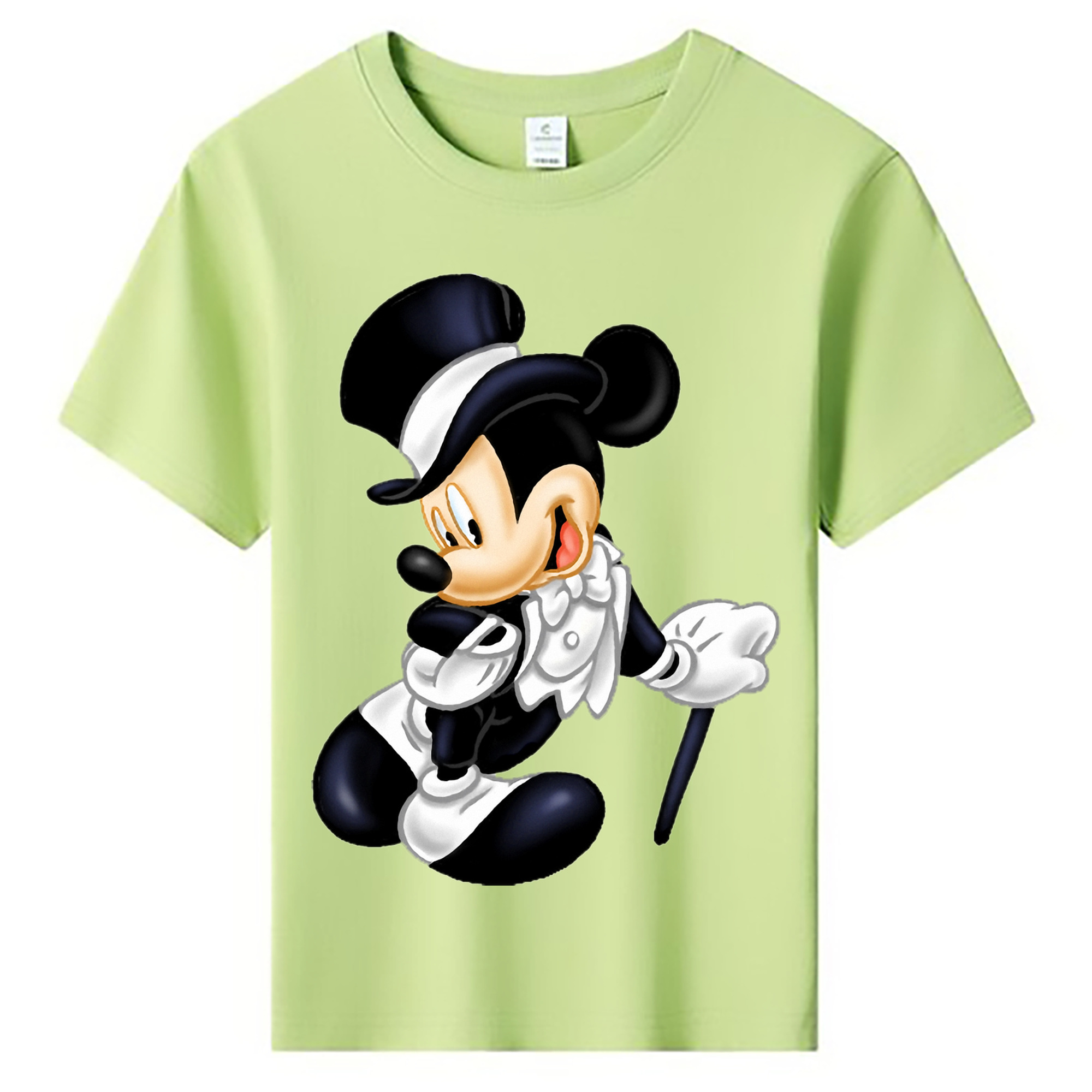 ミッキーマウス Mickey Mouse 綿100％キッズTシャツ（フロントプリント）